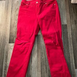 So Sliming Chico’s Red Jeans Sz Chico’s 2 women’s 12